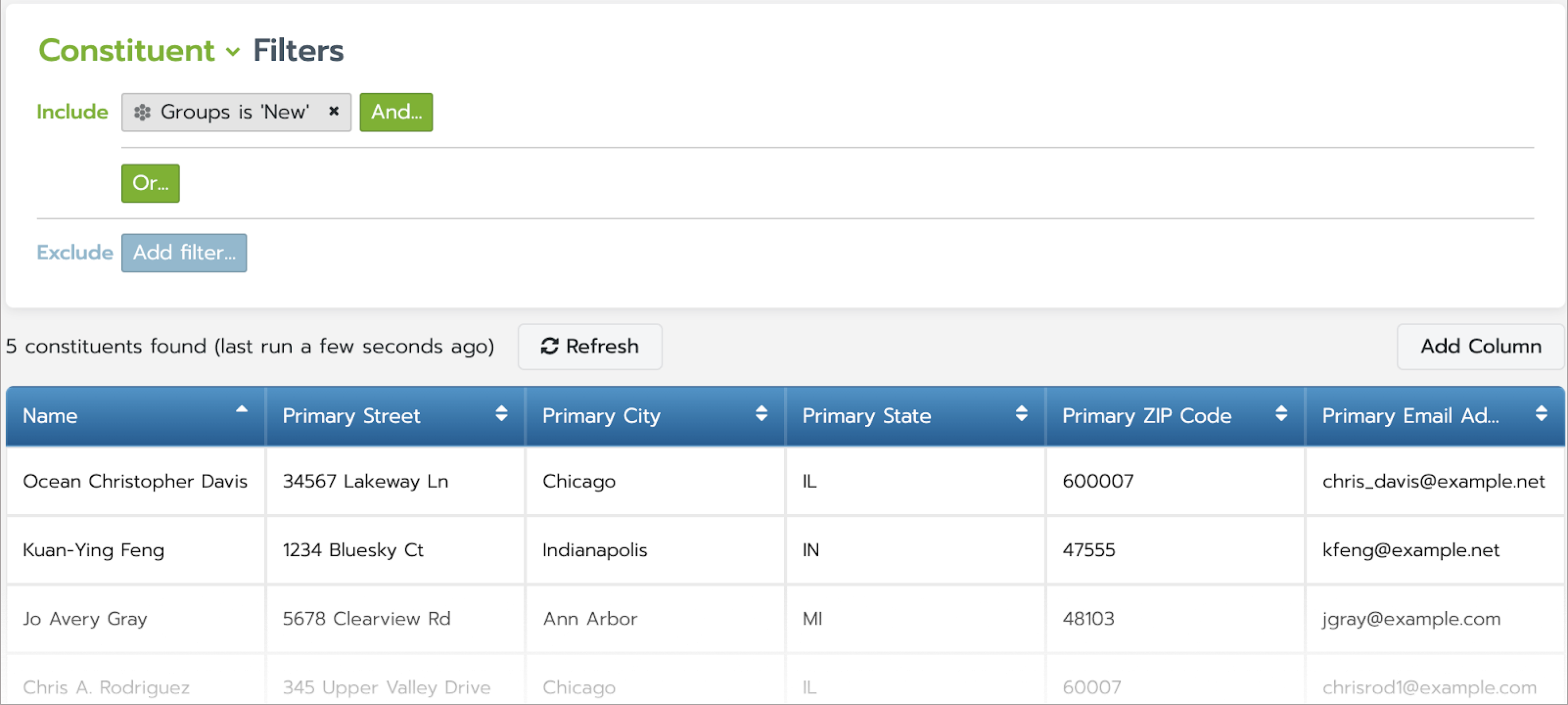 Run reports for groups